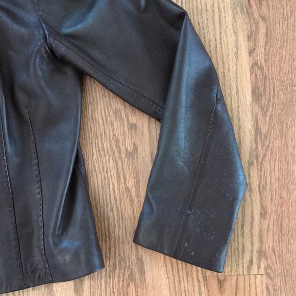 Vintage brown leather jacket - Picture 7 of 8